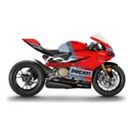 Sticker Decal Ducati 1199 V4 Red Silver