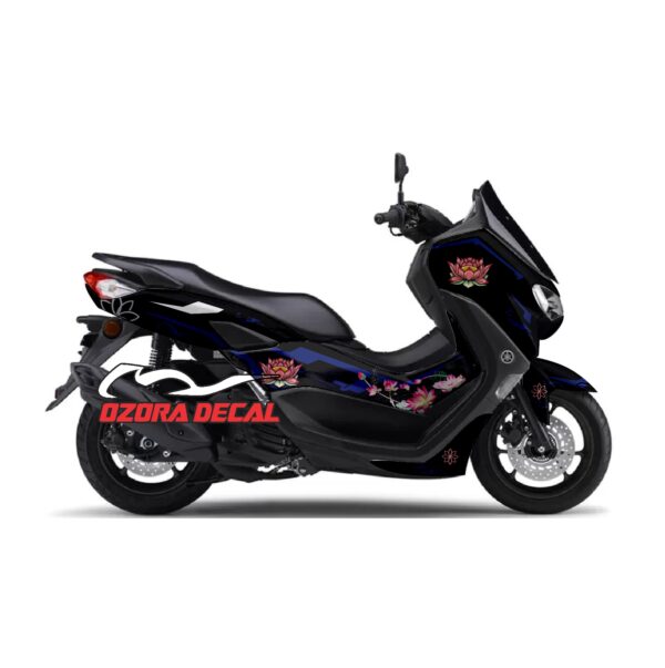 Sticker Decal Yamaha Nmax Black Flowers
