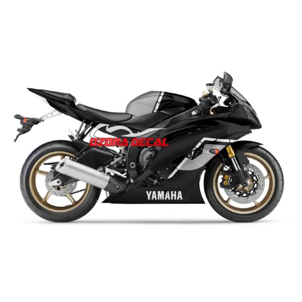 Sticker Decal Yamaha R6 Black Grey