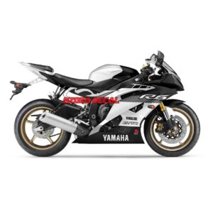 Sticker Decal Yamaha R6 Black and white